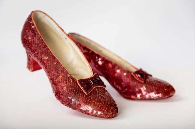 Dorothy's red shoes from Wizard of Oz 