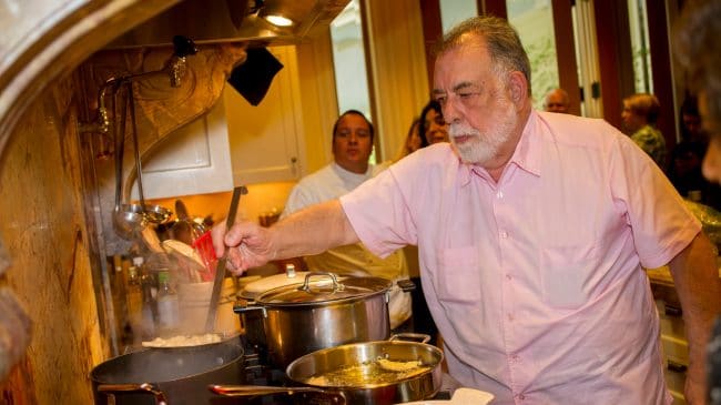 Francis Ford Coppola cooking