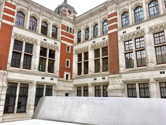 Sackler Courtyard and Sainsbury Gallery at the Victoria & Albert Museum London