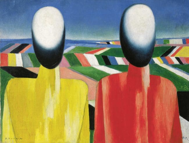 Malevich_Peasants_Revolution Russian Art 1917 to 1932 Royal Academy London