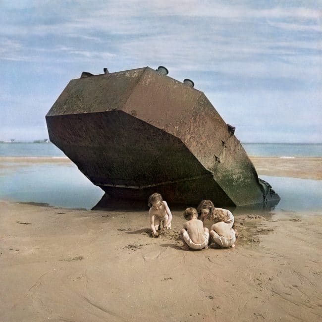 FRANCE. Normandy. 1947. Children play among the wreckage of the D Day invasion © David Seymour/Magnum Photos