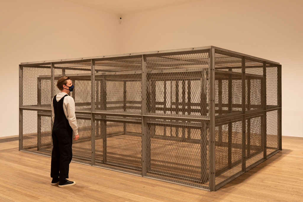 Bruce Nauman Tate Modern Double steel cage piece