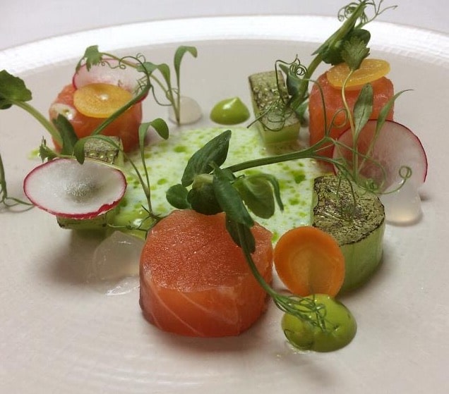 Norfolk gin cured salmon wine press maids head